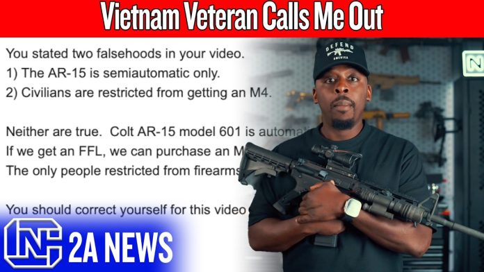 Vietnam Veteran Says I Am Wrong About AR-15s