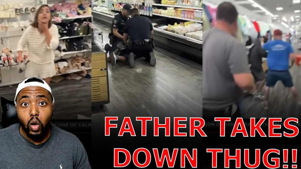 Rampaging Black Thug FINDS OUT After FATHER Rescues Women Being CHOKED OUT In Target!