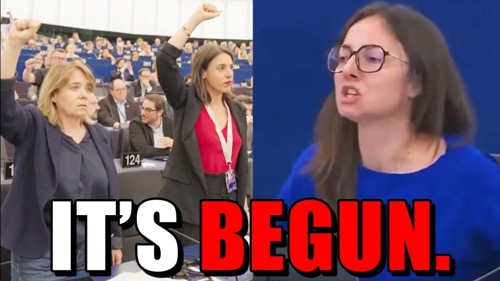 The entire EU chamber has TURNED on the LEFT.
