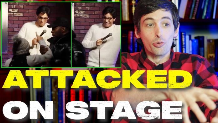 Leftist Tries to FIGHT Comedian for Joking About Kamala Harris & Black People