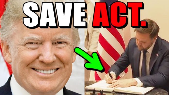 THE SAVE ACT MOVES FORWARD.